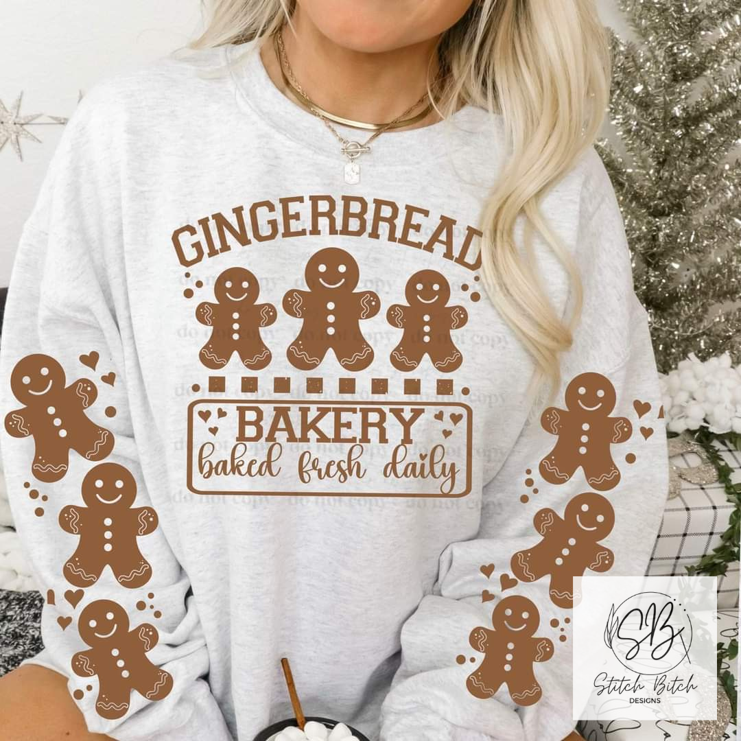 Gingerbread Bakery Fleece Crewneck Sweatshirt